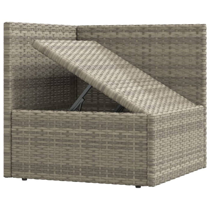 Set Divani da Giardino 9 pz con Cuscini in Polyrattan Grigio 3187178