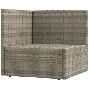 Set Divani da Giardino 6 pz con Cuscini in Polyrattan Grigio 3187180