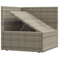 Set Divani da Giardino 6 pz con Cuscini in Polyrattan Grigio 3187180