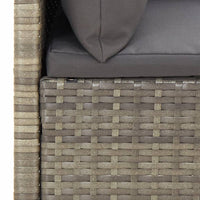 Set Divani da Giardino 4 pz con Cuscini in Polyrattan Grigio 3187187