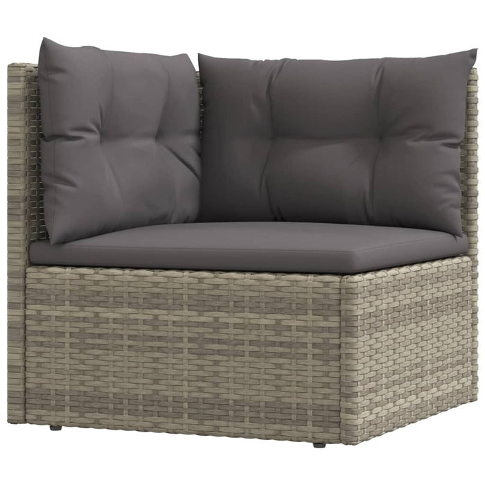 Set Divani da Giardino 8 pz con Cuscini in Polyrattan Grigio 3187220