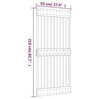 Porta 95x210 cm in Legno Massello di Pino 154434