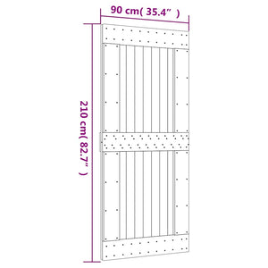 Porta 90x210 cm in Legno Massello di Pino 154439