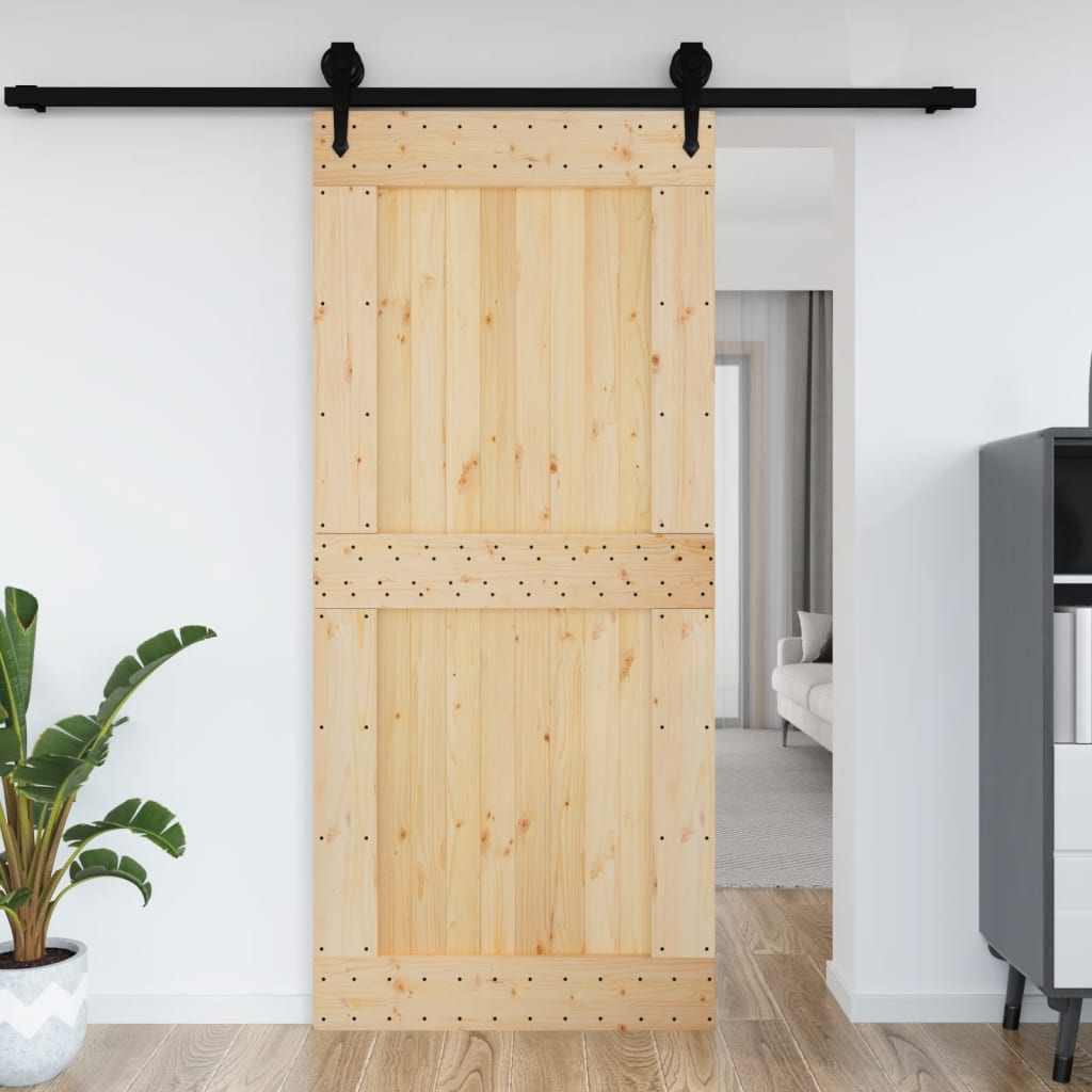 Porta NARVIK 100x210 cm in Legno Massello di Pinocod mxl 97435