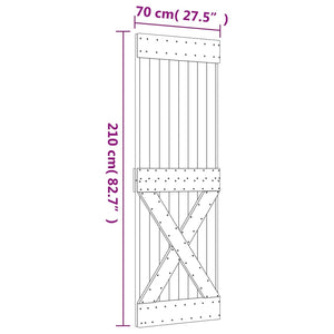 Porta 70x210 cm in Legno Massello di Pino 154442