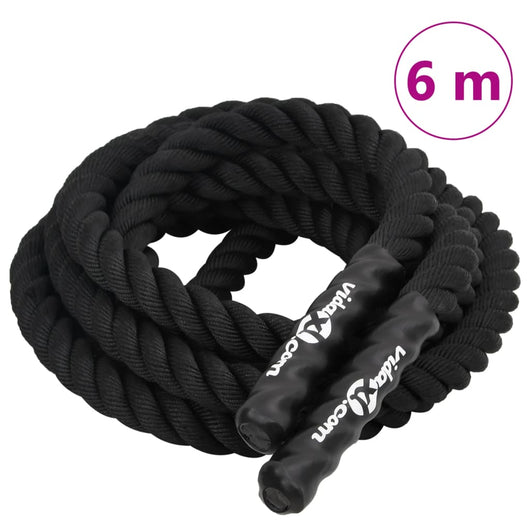 Corda da Allenamento Nera 6 m 4,5 kg in Poliestere 94265