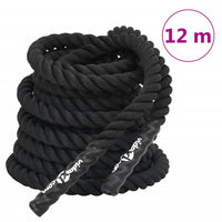 Corda da Allenamento Nera 12 m 9 kg in Poliestere 94267