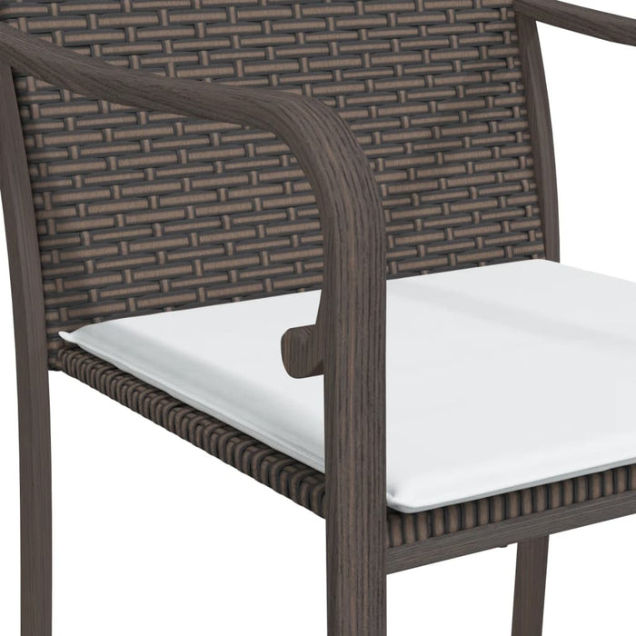 Set Pranzo da Giardino 7 pz con Cuscini in Polyrattan e Acciaio 3186965