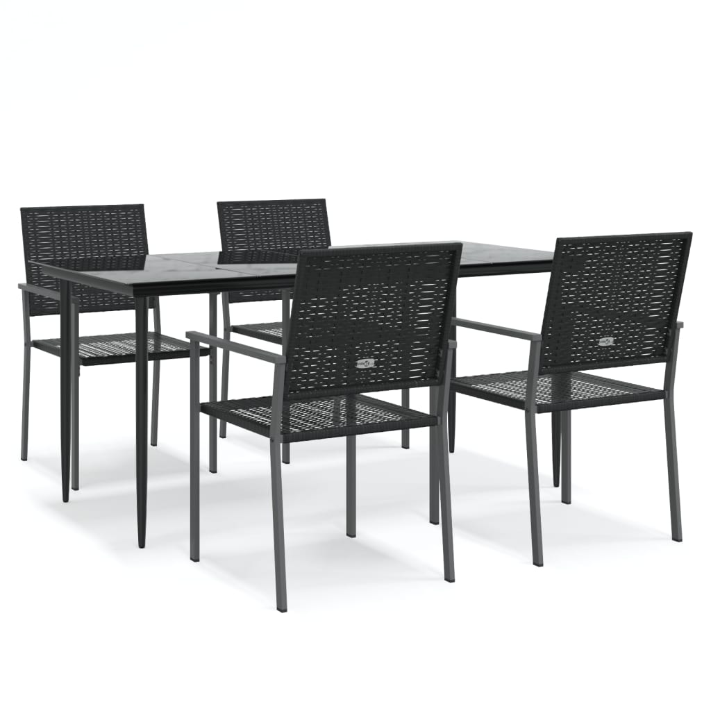 Set da Pranzo da Giardino 5 pz in Polyrattan e Acciaio 3187011