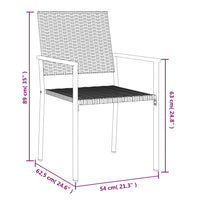 Set da Pranzo da Giardino 5 pz in Polyrattan e Acciaio 3187011