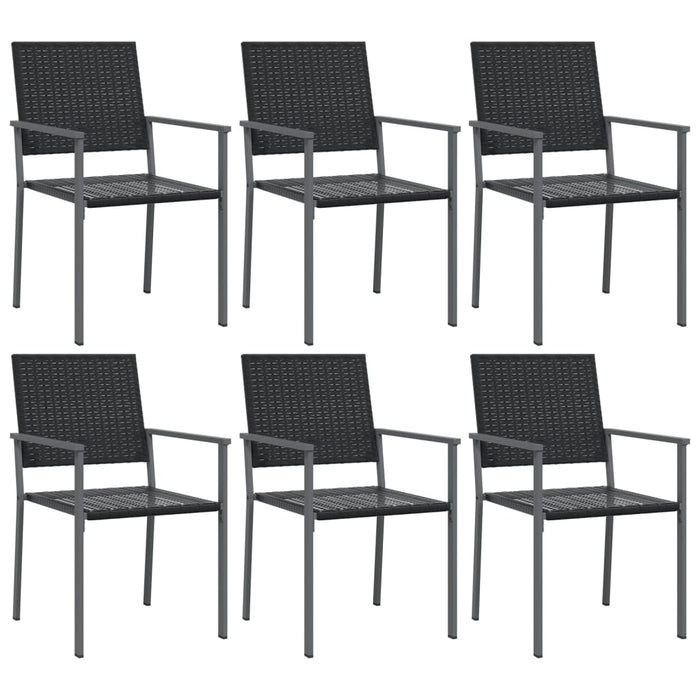 Set da Pranzo da Giardino 7 pz in Polyrattan e Acciaio 3187012