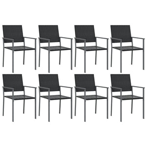 Set da Pranzo da Giardino 9 pz in Polyrattan e Acciaio 3187016