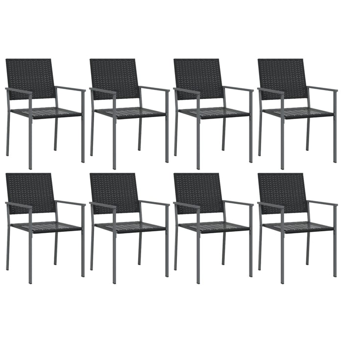 Set da Pranzo da Giardino 9 pz in Polyrattan e Acciaio 3187016