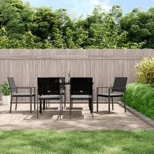 Set Pranzo da Giardino 7 pz con Cuscini in Polyrattan e Acciaio 3187022