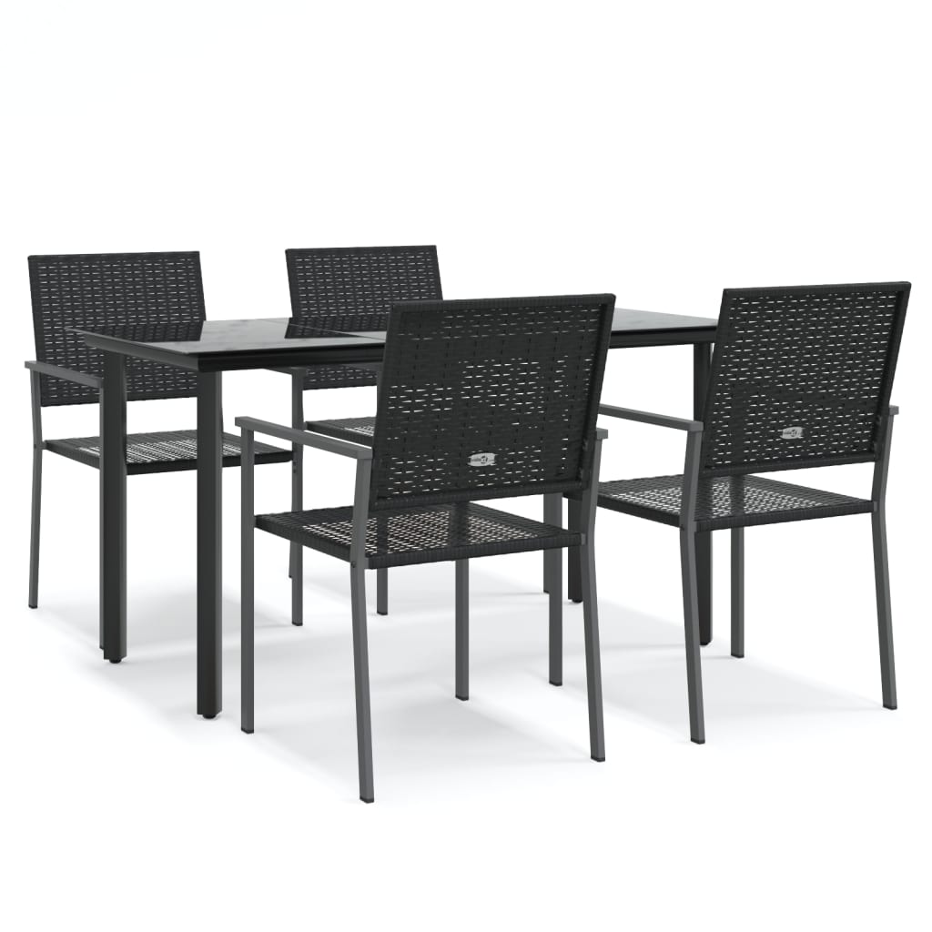 Set da Pranzo da Giardino 5 pz in Polyrattan e Acciaio 3187023