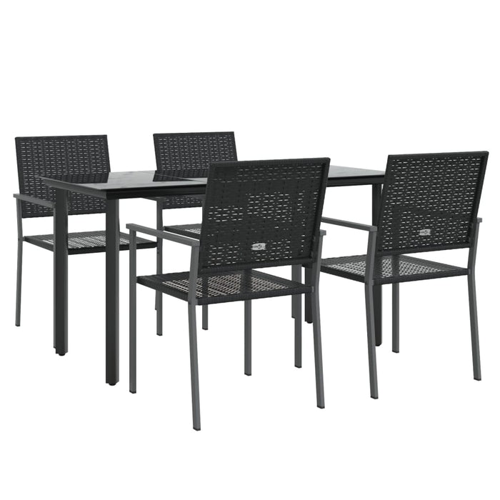 Set da Pranzo da Giardino 5 pz in Polyrattan e Acciaio 3187023