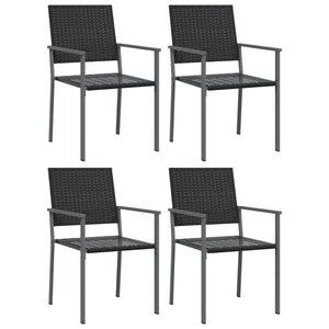 Set da Pranzo da Giardino 5 pz in Polyrattan e Acciaio 3187023