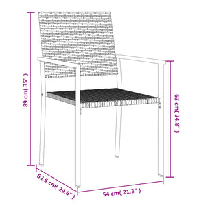 Set da Pranzo da Giardino 5 pz in Polyrattan e Acciaio 3187023