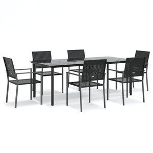 Set da Pranzo da Giardino 7 pz in Polyrattan e Acciaiocod mxl 76662