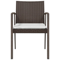 Sedie Giardino con Cuscini 6pz Marroni 56,5x57x83 cm Polyrattan 3187078