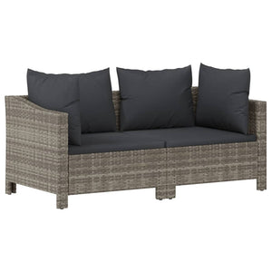 Set Divani da Giardino 7 pz con Cuscini in Polyrattan Grigio 3187266