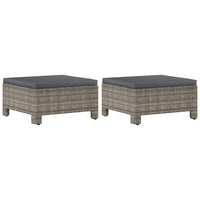 Set Divani da Giardino 6 pz con Cuscini in Polyrattan Grigio 3187271