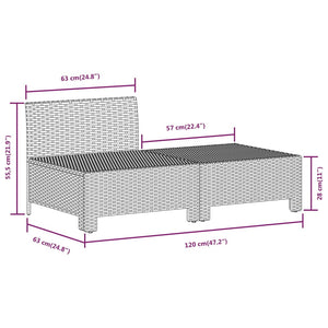 Set Divani da Giardino 9 pz con Cuscini in Polyrattan Grigio 3187299