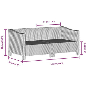 Set Divani da Giardino 7 pz con Cuscini in Polyrattan Grigio 3187302