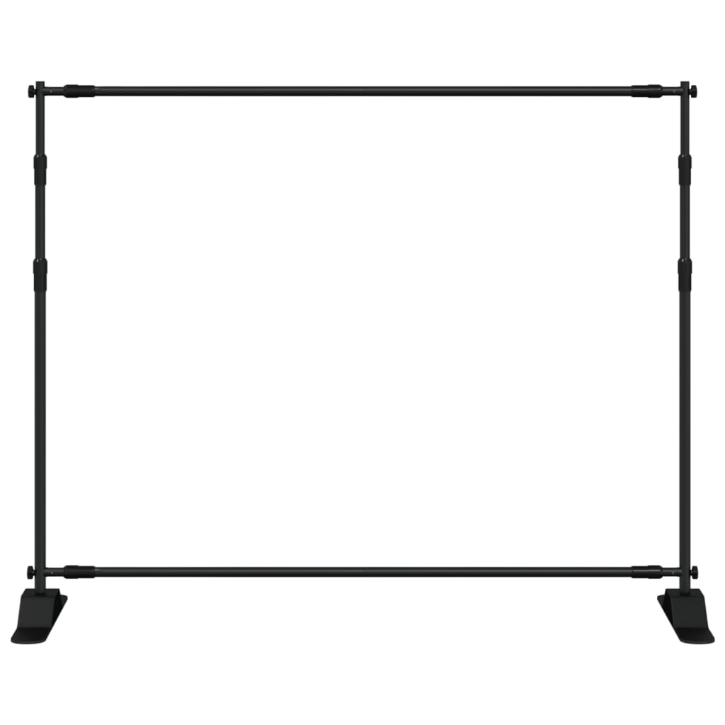 Supporti per Fondali 2 pz Neri 254x243 cm in Acciaio 3187466