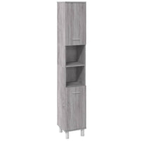 Set Mobili da Bagno 3 pz Grigio Sonoma in Legno Multistrato 3187607