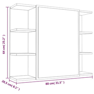 Set Mobili da Bagno 3 pz Grigio Sonoma in Legno Multistrato 3187607