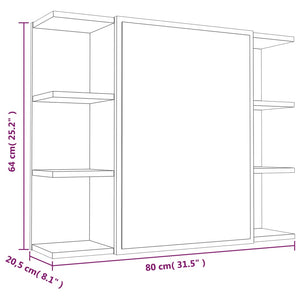 Set Mobili da Bagno 3 pz Rovere Marrone in Legno Multistrato 3187608