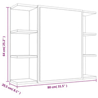 Set Mobili da Bagno 3 pz Rovere Marrone in Legno Multistrato 3187611