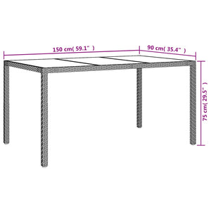 Set da Pranzo da Giardino 7 pz con Cuscini in Polyrattan Bianco 3187343