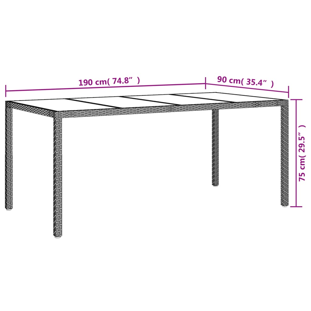 Set da Pranzo da Giardino 9 pz con Cuscini in Polyrattan Bianco 3187345