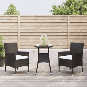 Set Bistrò da Giardino 3 pz con Cuscini in Polyrattan Nerocod mxl 117488