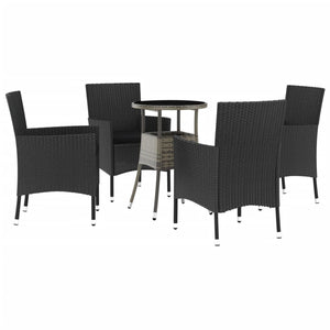 Set Bistrò da Giardino 5 pz con Cuscini in Polyrattan Nerocod mxl 69507