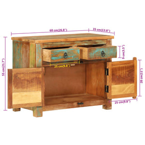 Credenza 68x35x55 cm in Legno Massello di Recupero 353760