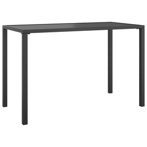 Tavolo da Pranzo da Giardino Antracite 110x54x70 cm Acciaiocod mxl 129835