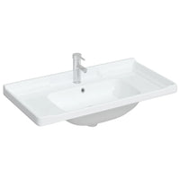 Lavandino da Bagno Bianco 91,5x48x23cm Rettangolare in Ceramica 153707