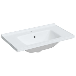 Lavandino da Bagno Bianco 81x48x19,5cm Rettangolare in Ceramica 153711