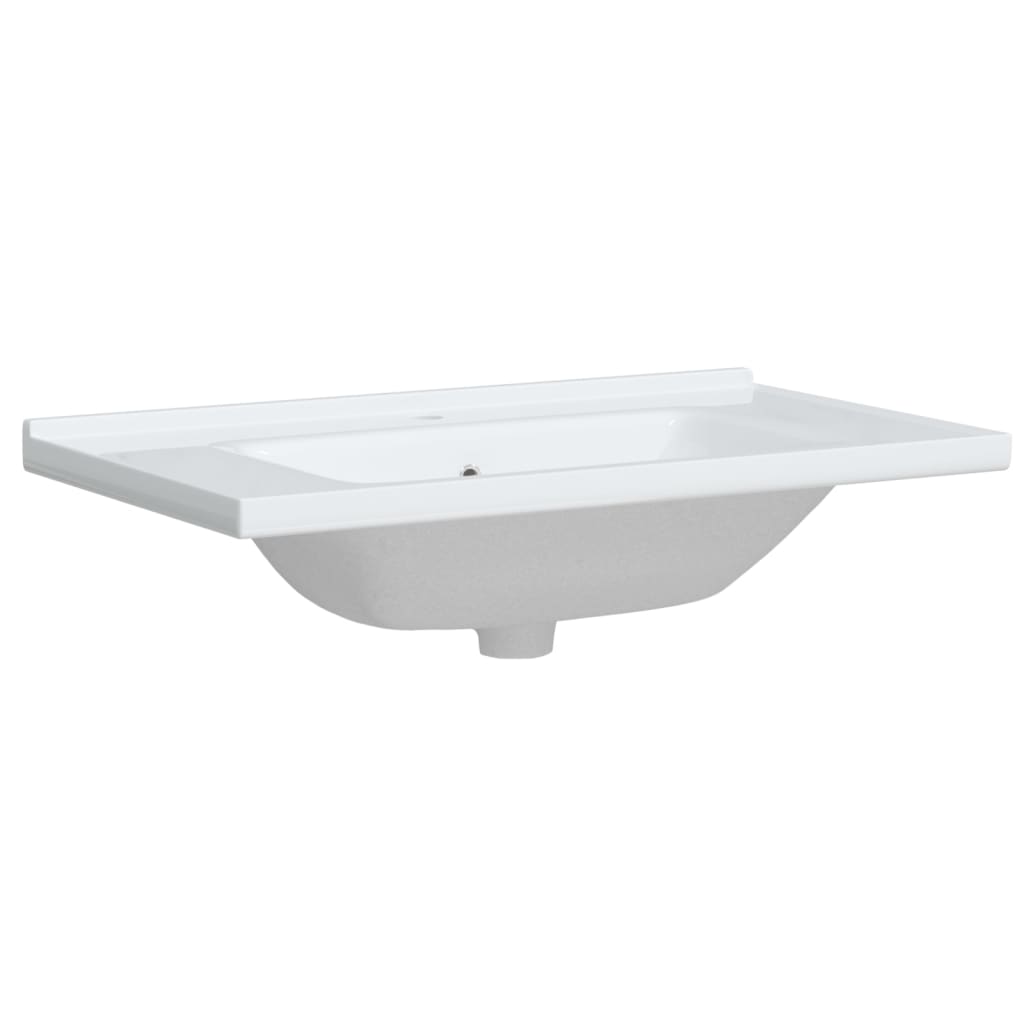 Lavandino da Bagno Bianco 81x48x19,5cm Rettangolare in Ceramica 153711