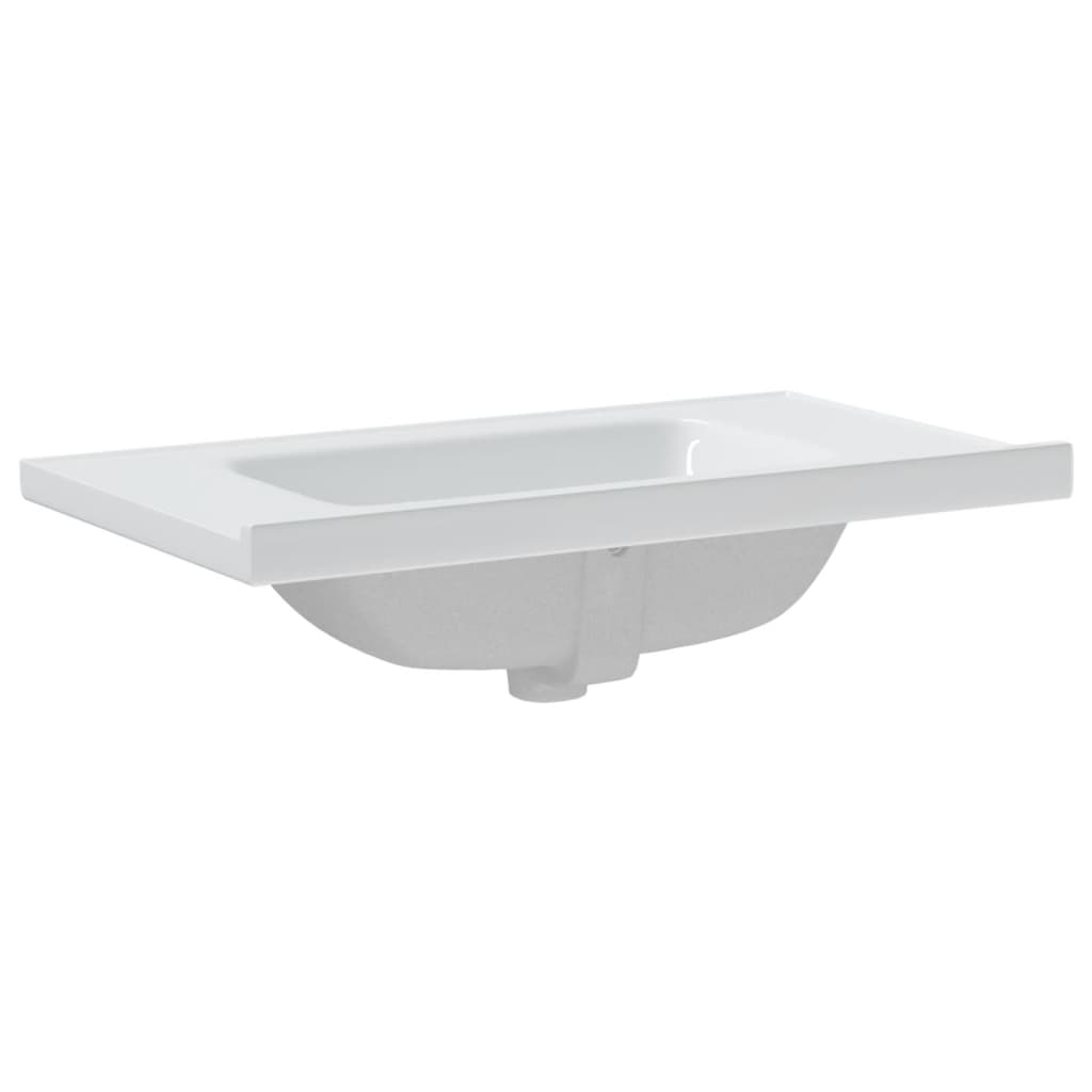 Lavandino da Bagno Bianco 81x48x19,5cm Rettangolare in Ceramica 153711