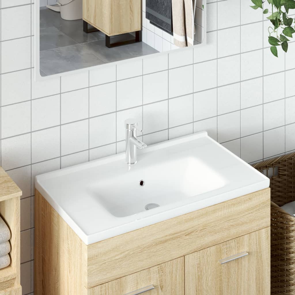 Lavandino da Bagno Bianco 91,5x48x19,5 cm Rettangolare Ceramicacod mxl 119047