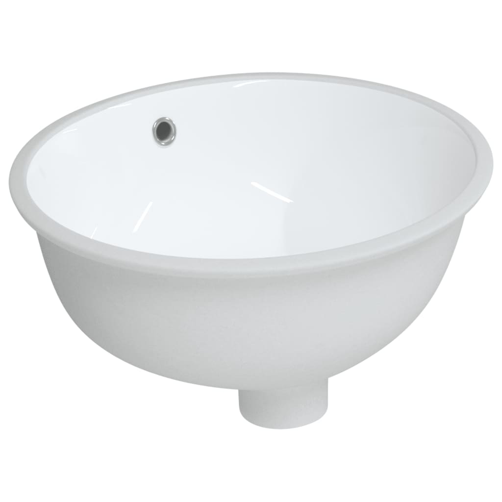 Lavandino da Bagno Bianco 38,5x33,5x19 cm Ovale in Ceramica 153716