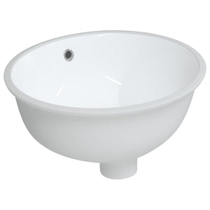 Lavandino da Bagno Bianco 38,5x33,5x19 cm Ovale in Ceramicacod mxl 71081