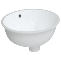 Lavandino da Bagno Bianco 37x31x17,5 cm Ovale in Ceramica 153717