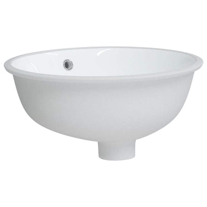 Lavandino da Bagno Bianco 37x31x17,5 cm Ovale in Ceramica 153717