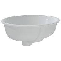 Lavandino da Bagno Bianco 37x31x17,5 cm Ovale in Ceramica 153717