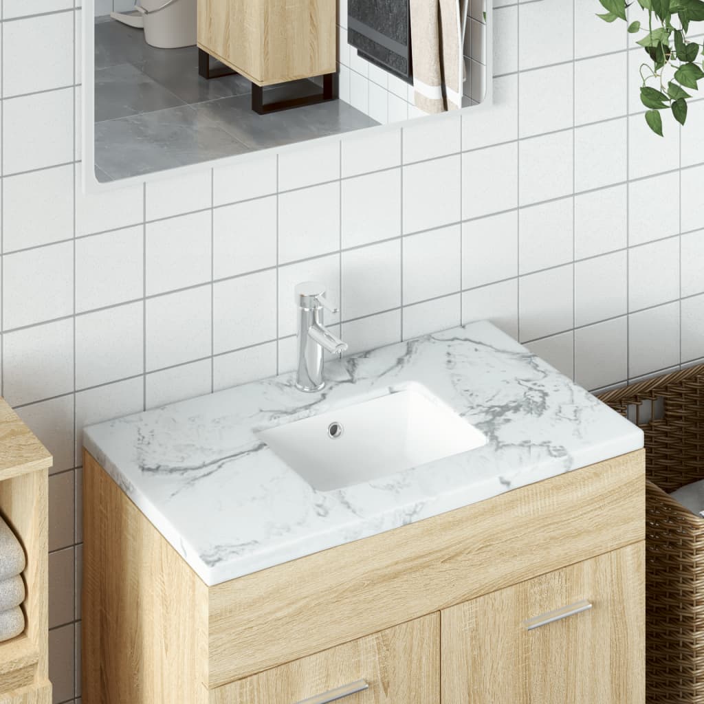 Lavandino da Bagno Bianco 36x31,5x16,5 cm Rettangolare Ceramicacod mxl 95118